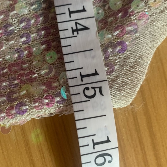 Rue Twenty One Options |Top Gold Shimmering Sequin |Sleeveless Tank Top| Size: L - Picture 5 of 6